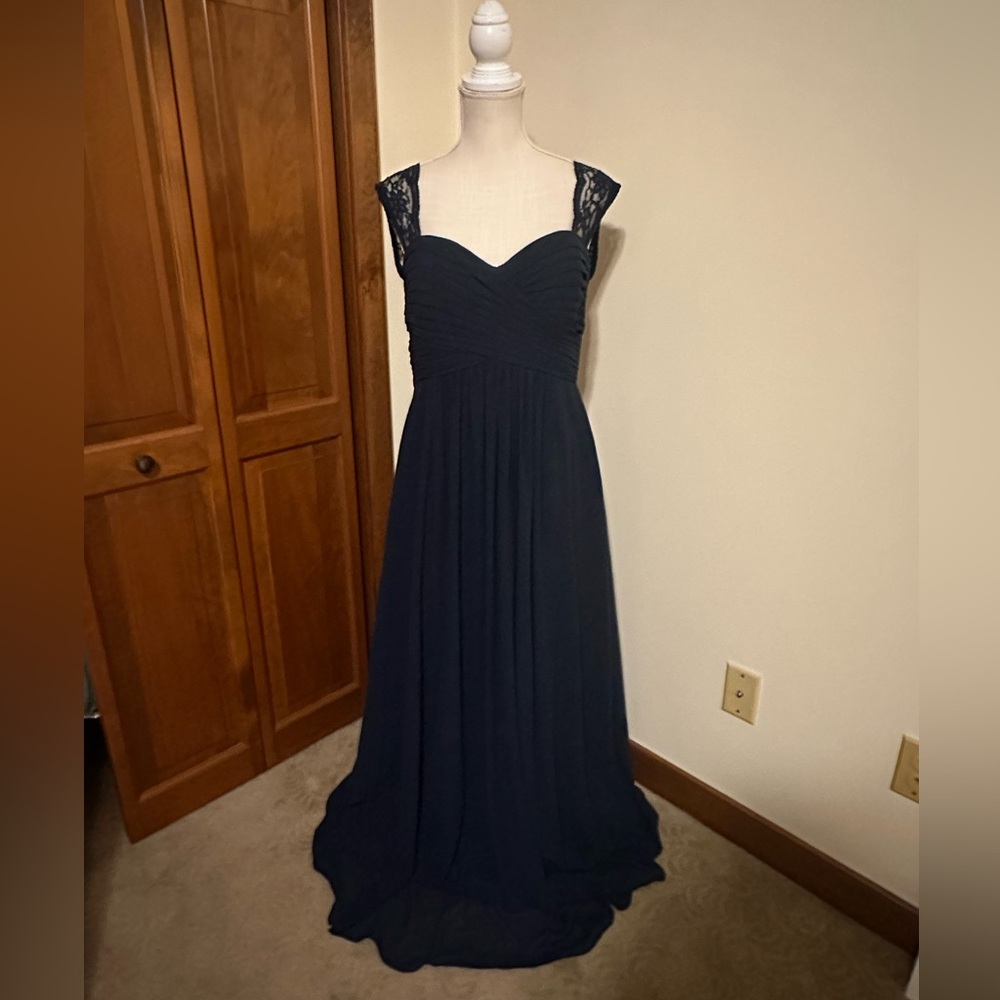 Navy Blue Bridesmaid or Wedding Guest Dress